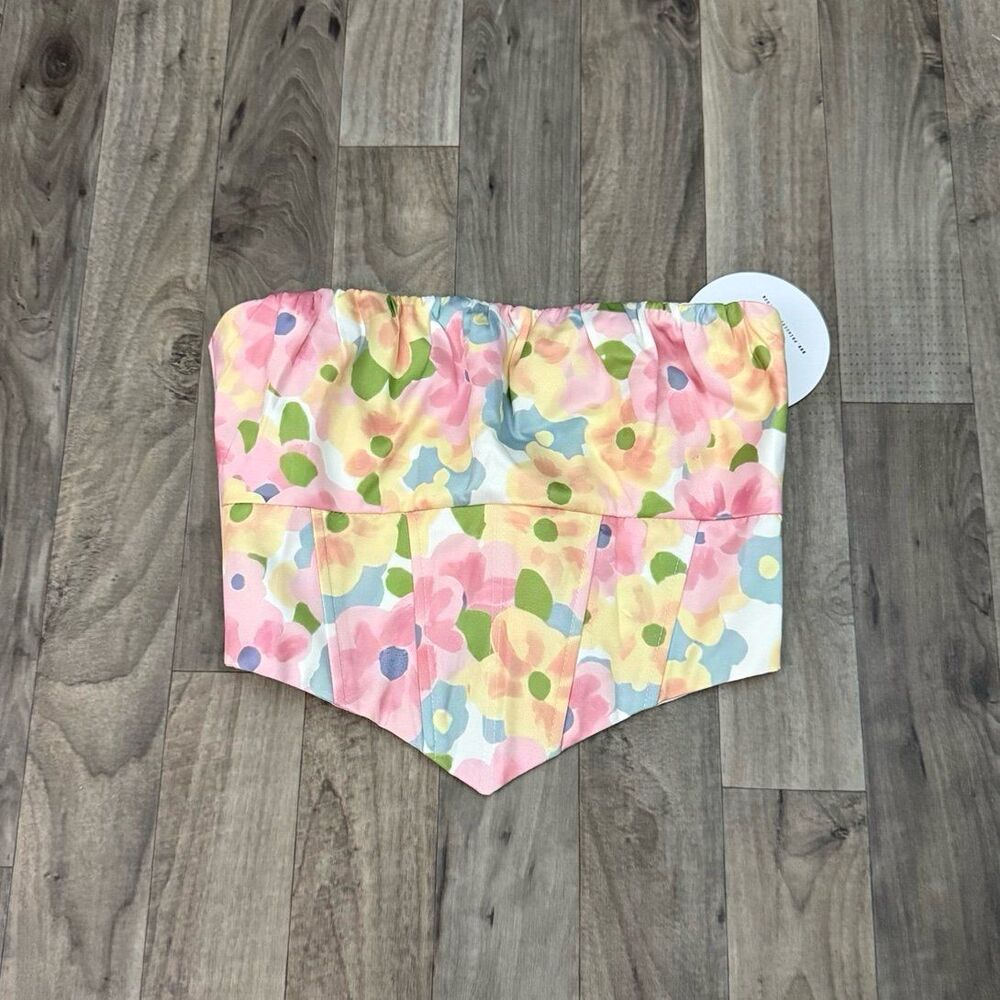 Princess Polly Honey Floral pastel corset bustier top